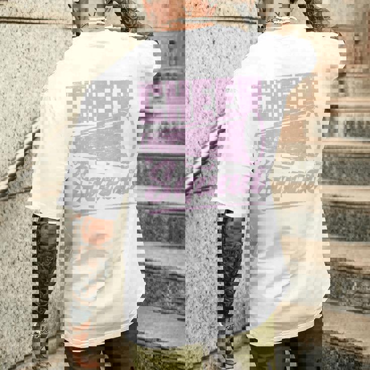 チアリーディングチームチアスクワッド チアリーダー メンズTシャツ バックプリント 彼への贈り物