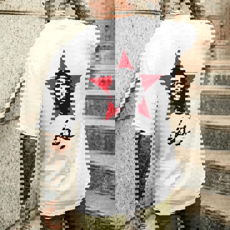 チェ・ゲバラ、キューバ、署名、ゲリラ、チェ メンズTシャツ バックプリント 彼への贈り物