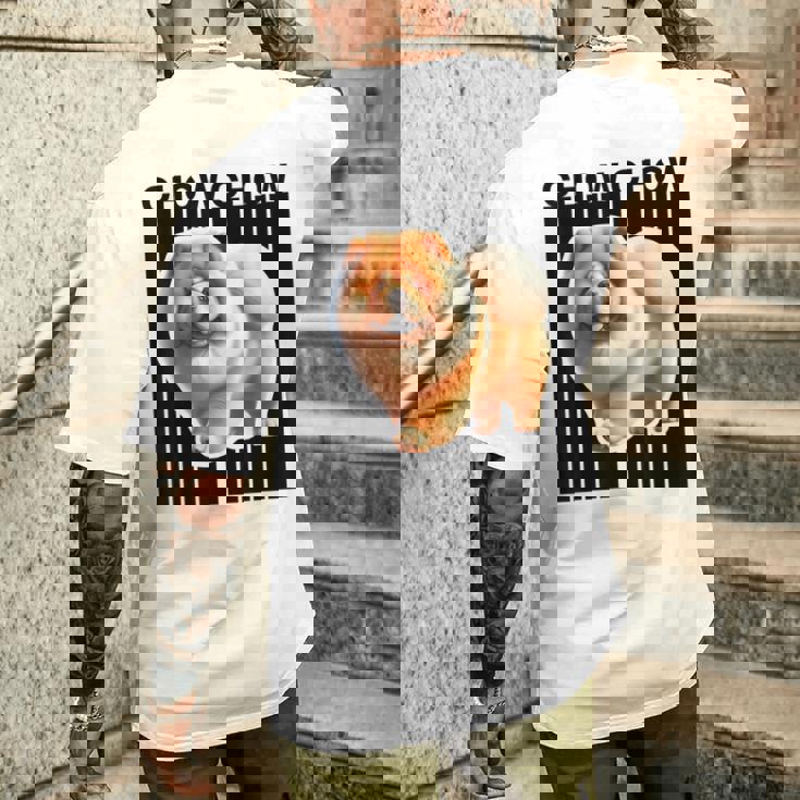 チャウチャウ犬愛好家 メンズTシャツ バックプリント 彼への贈り物