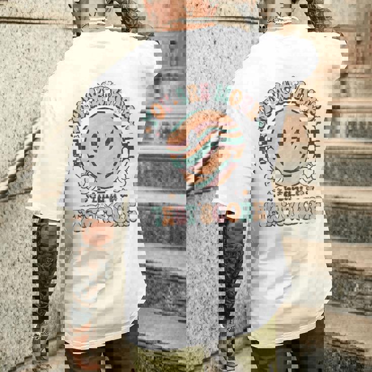 テスト先生 グルーヴィースマイル あなたはテスト結果以上のものです メンズTシャツ バックプリント 彼への贈り物