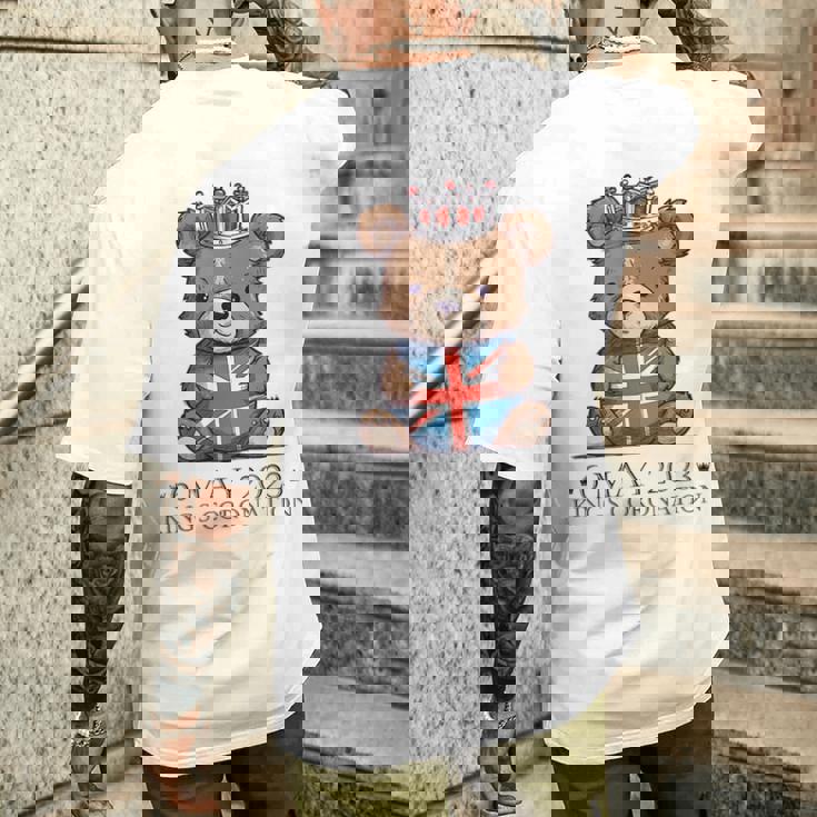テディロイヤルベア 王様の戴冠式 ユニオンジャック・チャールズ メンズTシャツ バックプリント 彼への贈り物