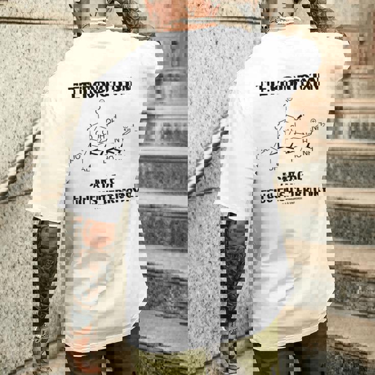 テトロドトキシン フグフィッシュテリトリー化学構造の一部 メンズTシャツ バックプリント 彼への贈り物