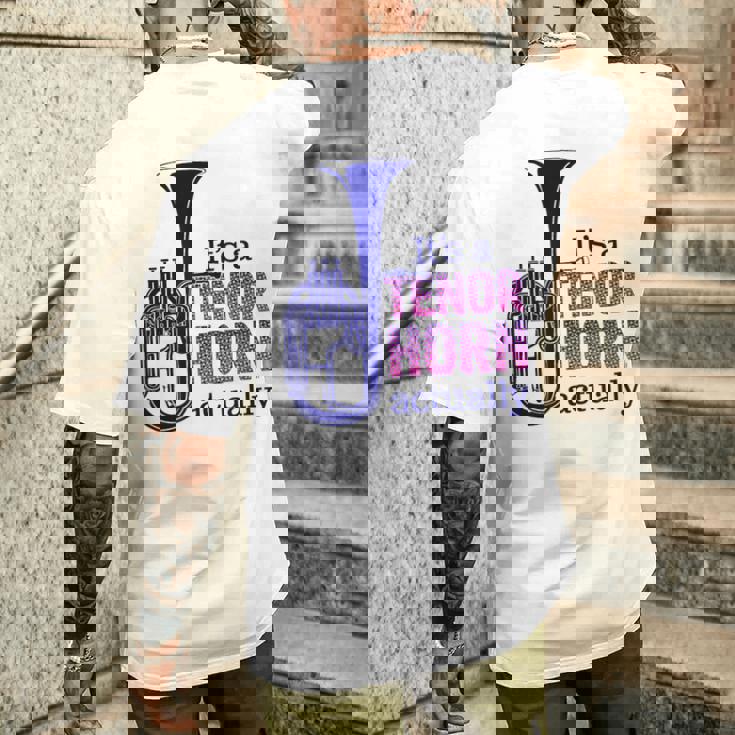 テナーホーンブラスバンドマーチングバンドおもしろ音楽 Alto Horn Or Tenor Horn Joke メンズTシャツ バックプリント 彼への贈り物