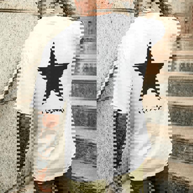 デヴィッド・ボウイ音楽ロックスターロゴ メンズTシャツ バックプリント 彼への贈り物