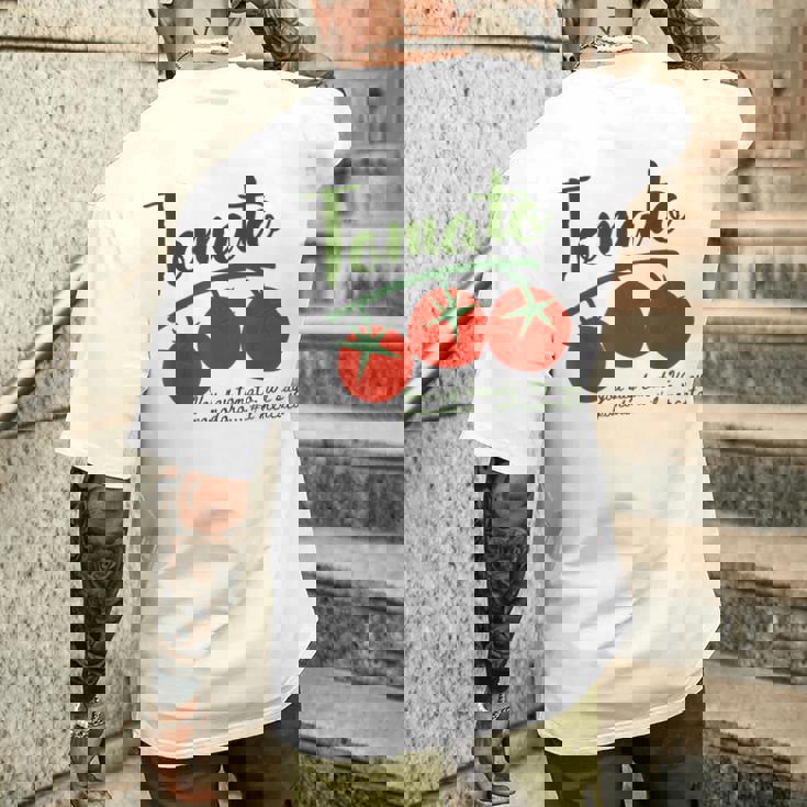 トマトガール 夏 Il ポモドーロ イタリアンサマー メンズTシャツ バックプリント 彼への贈り物