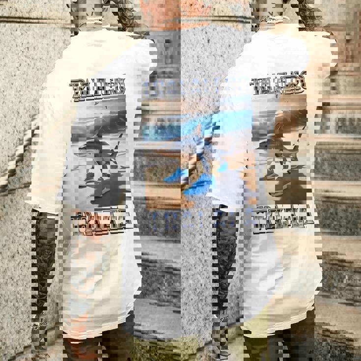 トララレロトララーラ-イタリアンブレインロットミーム 長袖tシャツ メンズTシャツ バックプリント 彼への贈り物