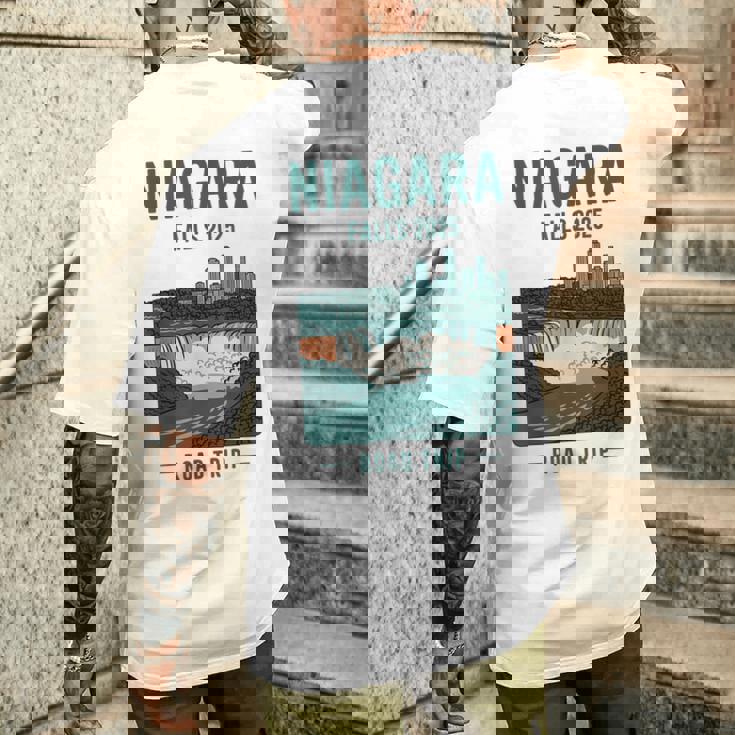 ナイアガラフォールズ ロードトリップ 2025 夏休み ナイアガラ メンズTシャツ バックプリント 彼への贈り物