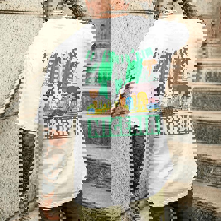 ナイジェリアの服のアイデア キッズ&ノベルティ ナイジェリア国旗 メンズTシャツ バックプリント 彼への贈り物