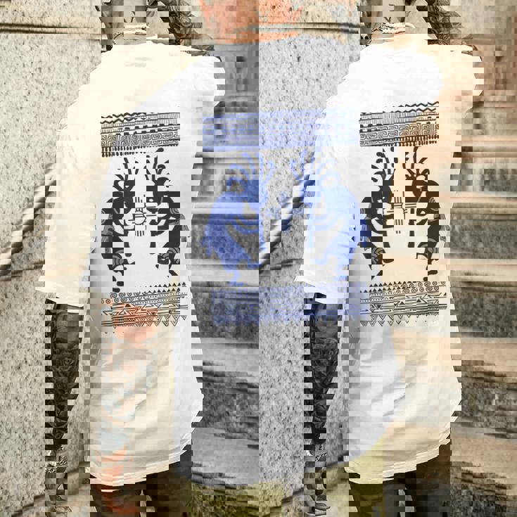 ネイティブアメリカン カルチャー ココペリ ミュージシャンボーダー 1 楽しい メンズTシャツ バックプリント 彼への贈り物