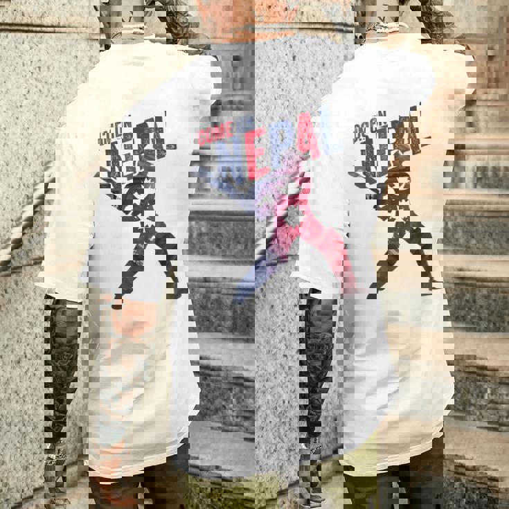 ネパールクリケットジャージ 2024 ネパール国旗サポーター クリケットファン メンズTシャツ バックプリント 彼への贈り物