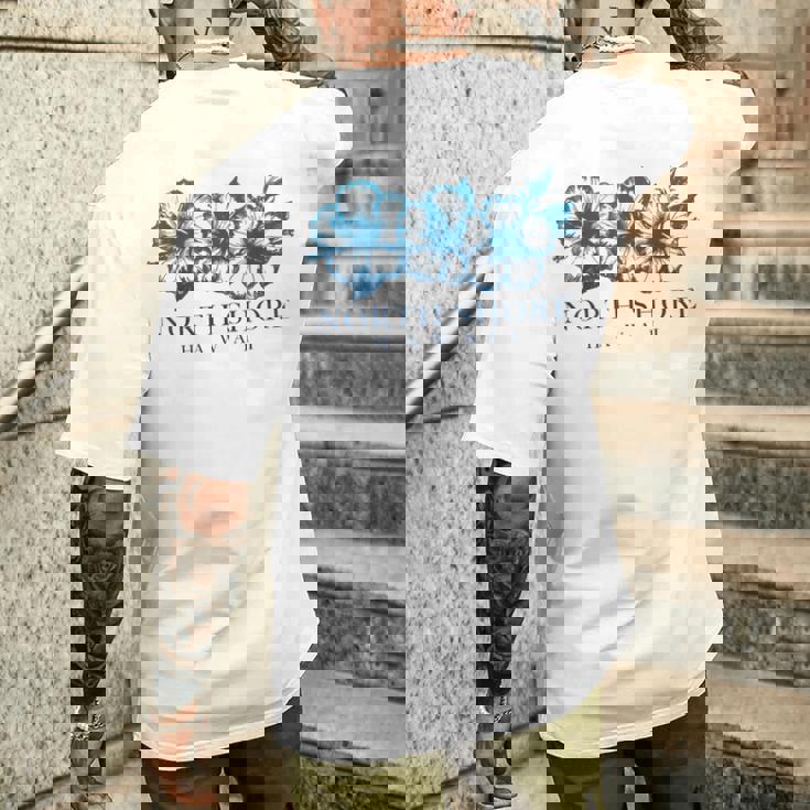 ノースショア ハワイ アロハ ハワイアン ハイビスカス サーファー ヴィンテージ メンズTシャツ バックプリント 彼への贈り物