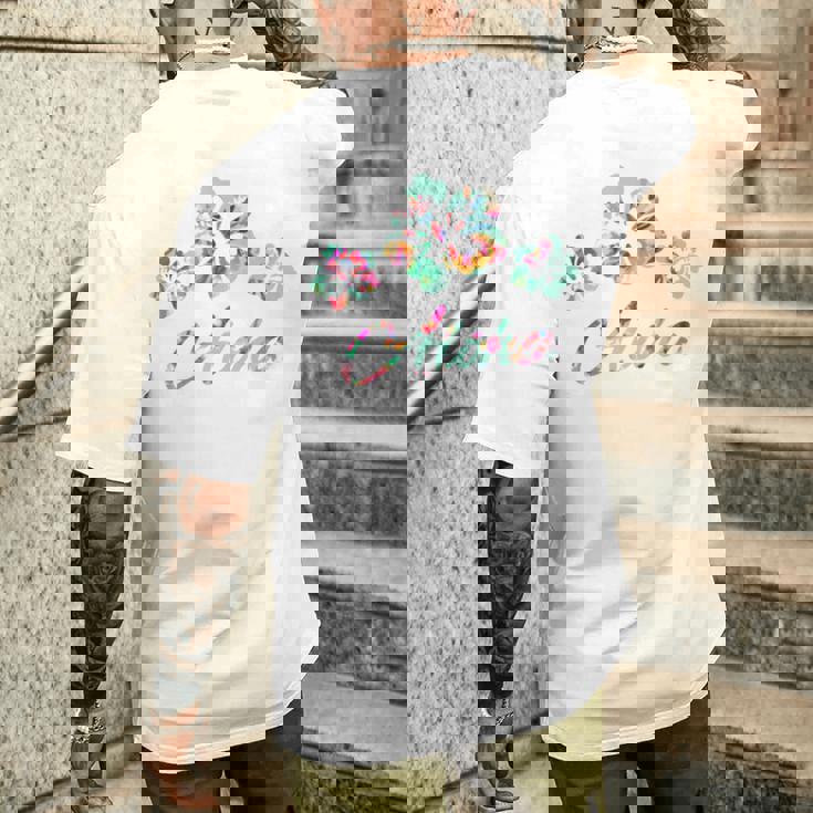 ハワイ アロハ ハワイアン ハイビスカス フラワー ハワイ サーファー 長袖tシャツ メンズTシャツ バックプリント 彼への贈り物