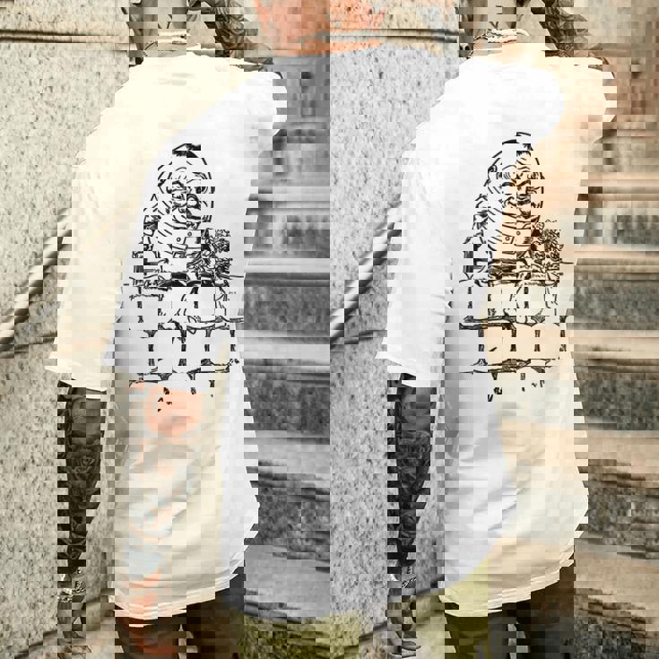 ハンプティ・ダンプティ・ウォール メンズTシャツ バックプリント 彼への贈り物