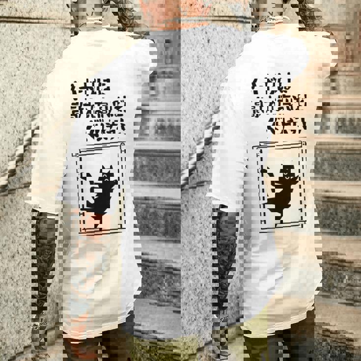 ハードルは高ければ高いほどくぐりやすい ネタ ことわざ 慣用句 ジョーク ギャグ ダジャレ ツッコミ 猫 おもしろ メンズTシャツ バックプリント 彼への贈り物