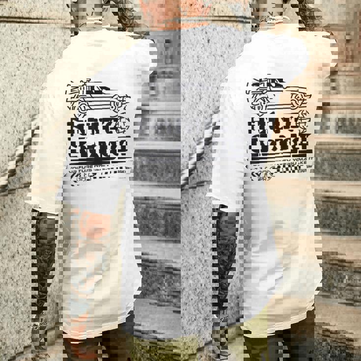 バック・トゥ・ザ・フューチャー Time Machine Future Changer Retro メンズTシャツ バックプリント 彼への贈り物