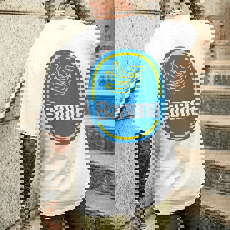 バナナ ステッカー フルーツ レイジー ハロウィン コスチューム メンズTシャツ バックプリント 彼への贈り物