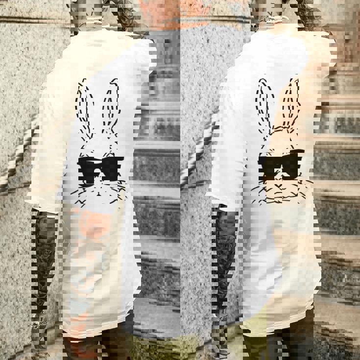 バニーフェイス サングラス イースターデー 男の子 幼児 キッズ メンズTシャツ バックプリント 彼への贈り物