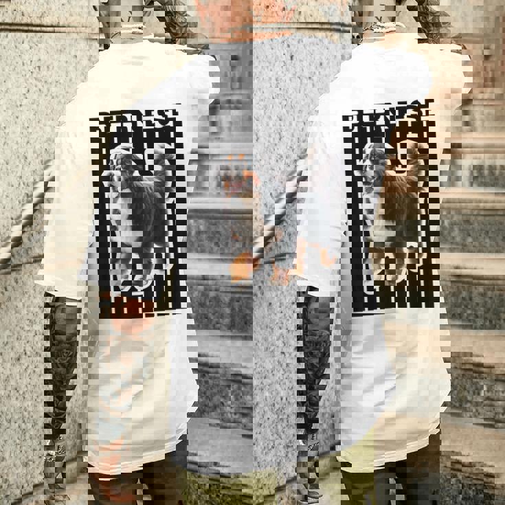 バーニーズマウンテンドッグ愛好家 メンズTシャツ バックプリント 彼への贈り物