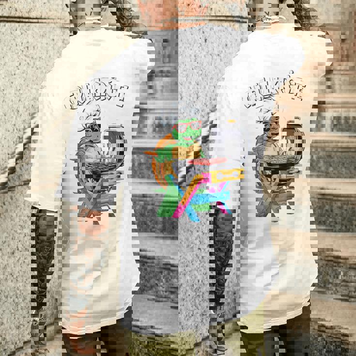 バーベキュー ヒキガエル 面白い 亀 バーベキュー ジャンパー 面白い メンズTシャツ バックプリント 彼への贈り物