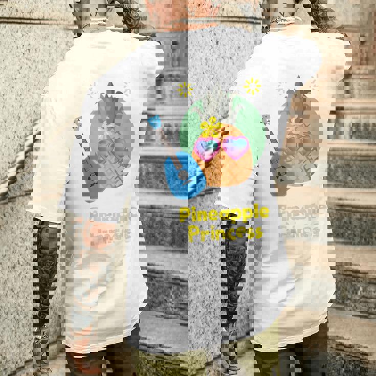 パイナップルプリンセス ウクレレギフト メンズTシャツ バックプリント 彼への贈り物