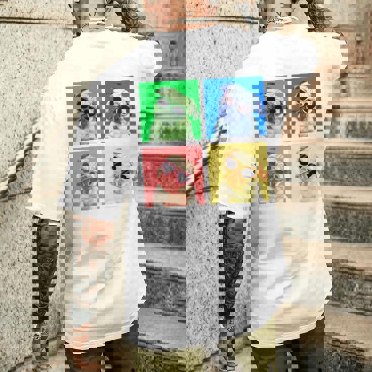 パグ 面白いtシャツ 犬 かわいい メンズ 子供 おもしろ 服 雑貨 グッズ ネタ わんこ イヌ 黒パグ 長袖tシャツ メンズTシャツ バックプリント 彼への贈り物