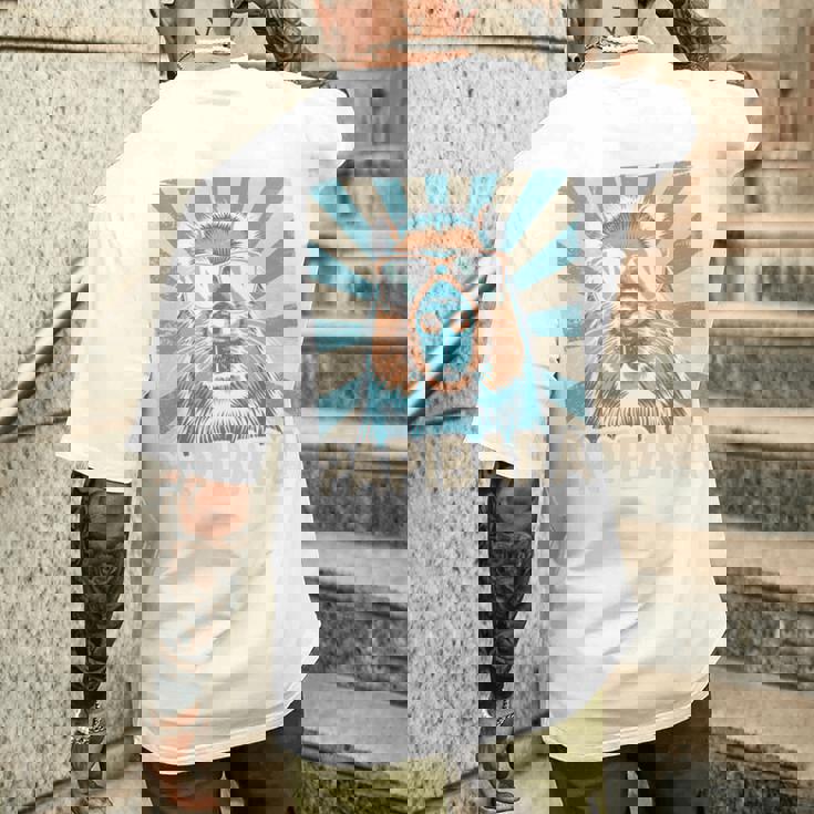 パピバラ おもしろカピバラ 最高のお父さん 父の日 カピバラ 長袖tシャツ メンズTシャツ バックプリント 彼への贈り物