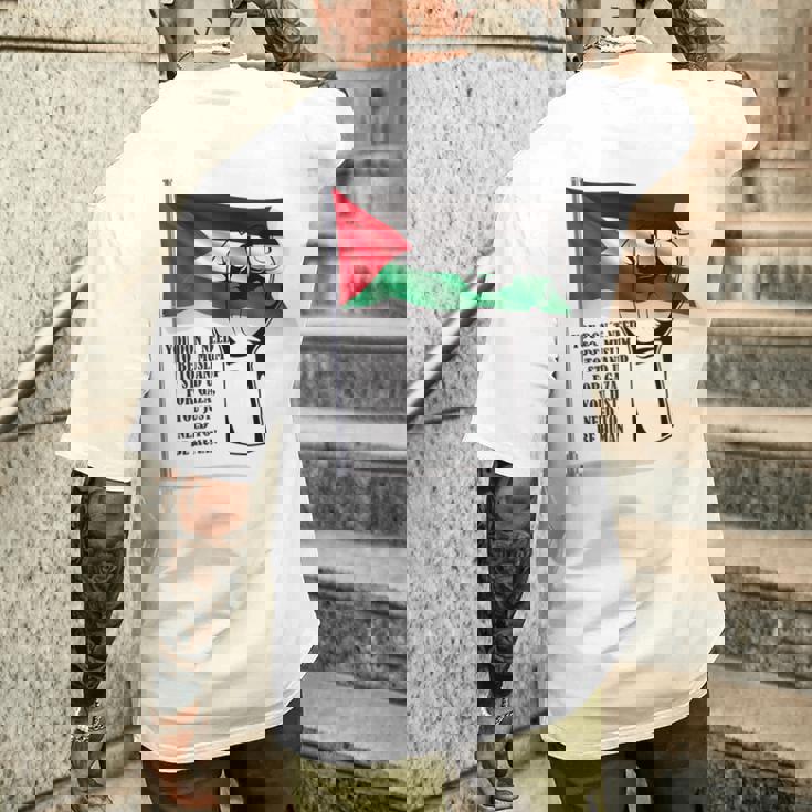 パレスチナフリーパレスチナフリーガザパレスチナ国旗 メンズTシャツ バックプリント 彼への贈り物