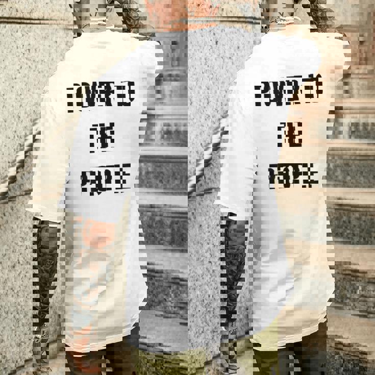 パワー・トゥ・ザ・ピープル メンズTシャツ バックプリント 彼への贈り物