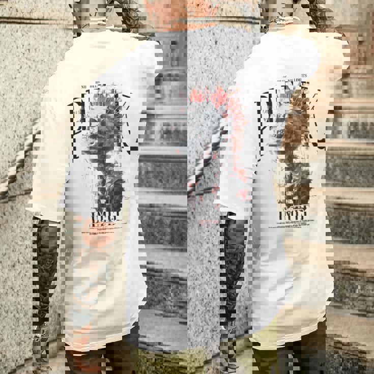 ヒップホップ ヴィンテージ エッジの効いた Y2k バックプリント ストリートウェア パンク スカル メンズTシャツ バックプリント 彼への贈り物