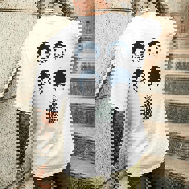 ビッグバン理論ロゴ グループヘア メンズTシャツ バックプリント 彼への贈り物