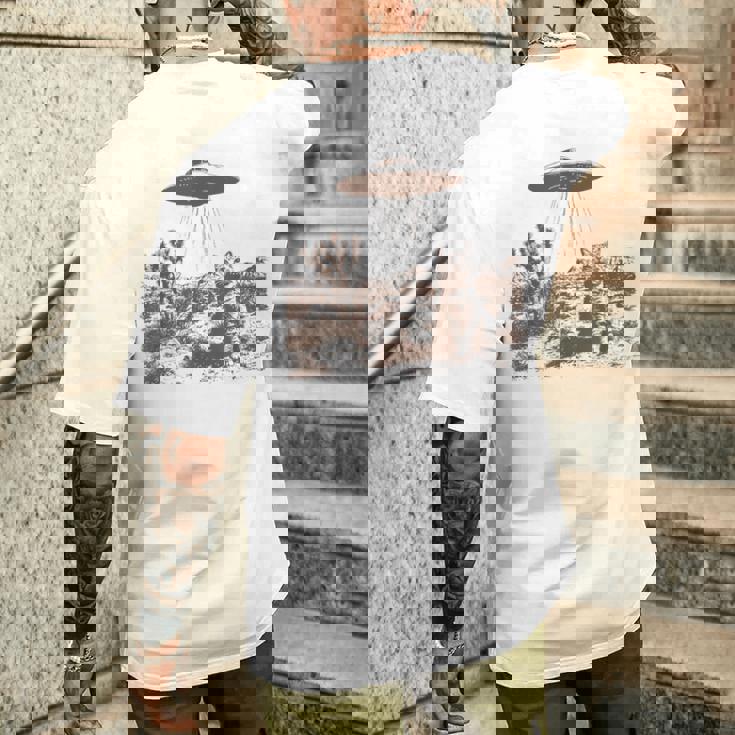 ビンテージ Ufo カウボーイ キャット メンズTシャツ バックプリント 彼への贈り物