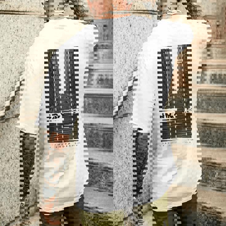 ピエロ ジョーカー 階段 ブロンクス Nyc W モダンギフト メンズTシャツ バックプリント 彼への贈り物