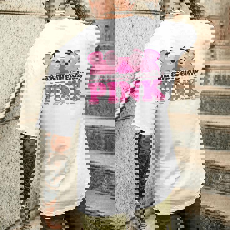 ピンクパンサー Unapologeically ピンク メンズTシャツ バックプリント 彼への贈り物