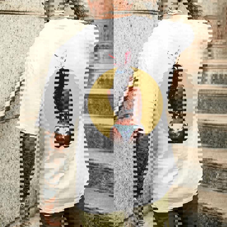 ピンナップ セクシー ブラウンスキン イースターバニー ガールズ ヴィンテージ メンズ レディース 長袖tシャツ メンズTシャツ バックプリント 彼への贈り物