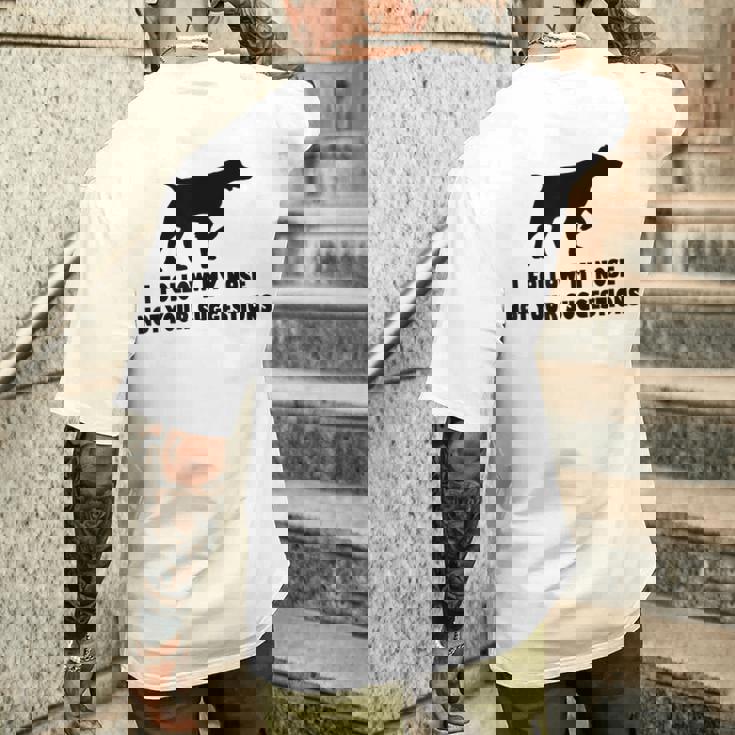 ブリタニー・スパニエル 私はあなたの提案ではなく私の鼻に従います メンズTシャツ バックプリント 彼への贈り物