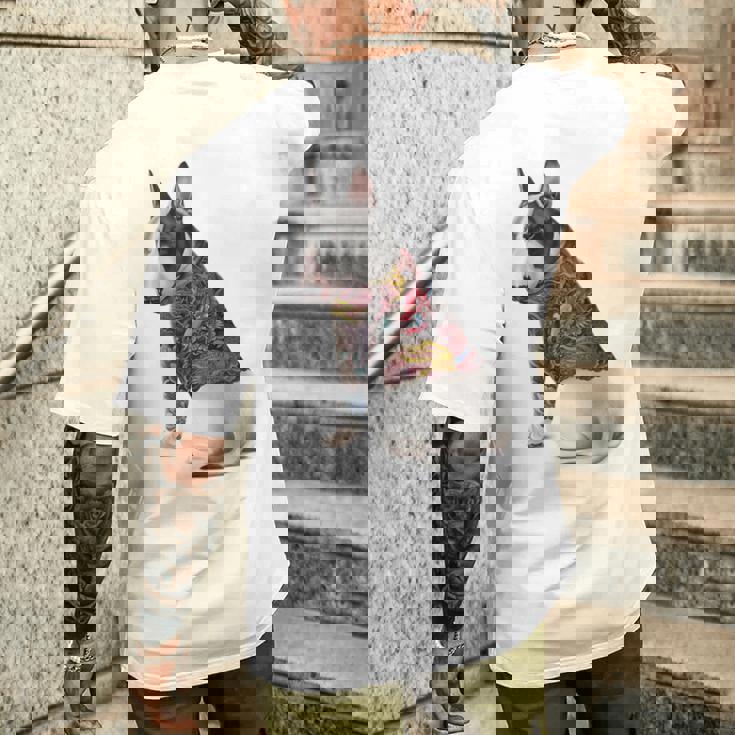 ブルテリア犬 日本龍 タトゥー入り イレズミ メンズTシャツ バックプリント 彼への贈り物