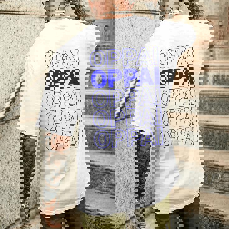 ブルーオッパイの言葉 面白いアニメ漫画 メンズTシャツ バックプリント 彼への贈り物