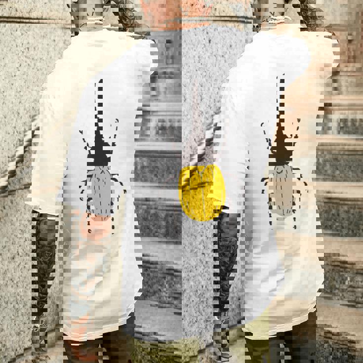 ヘラクレスオオカブト _昆虫_カブトムシ メンズTシャツ バックプリント 彼への贈り物