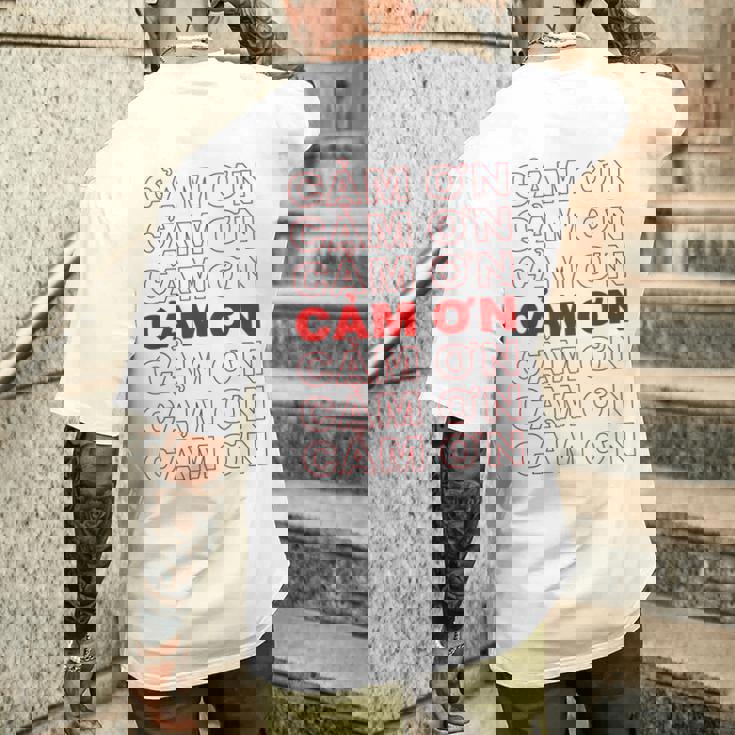 ベトナム語ありがとうベトナム メンズTシャツ バックプリント 彼への贈り物