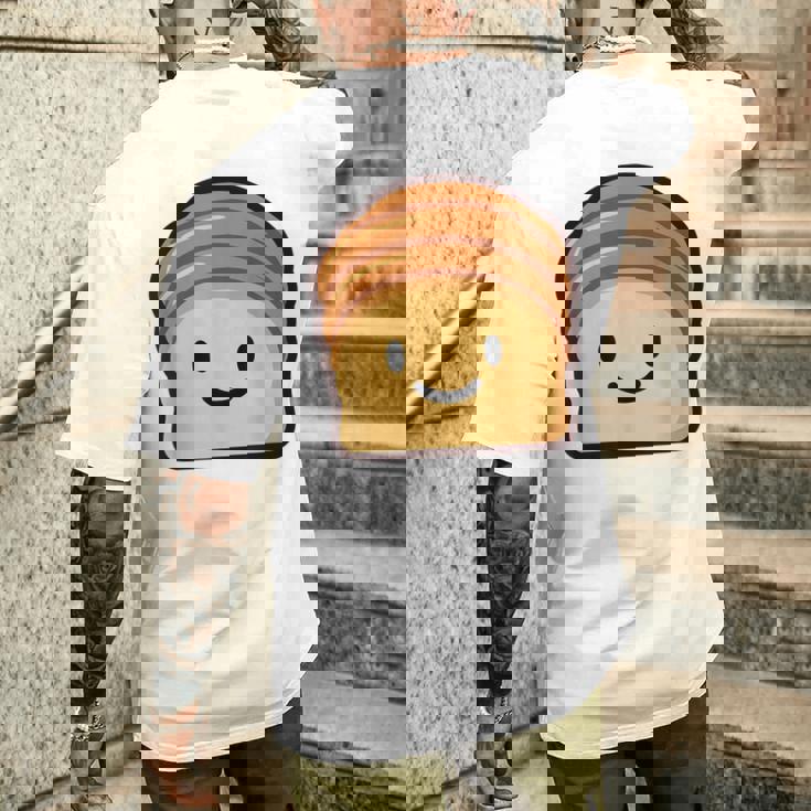 ベーカリー パン ブリオッシュ シンプルでミニマルなユーモア ブリオッシュ メンズTシャツ バックプリント 彼への贈り物