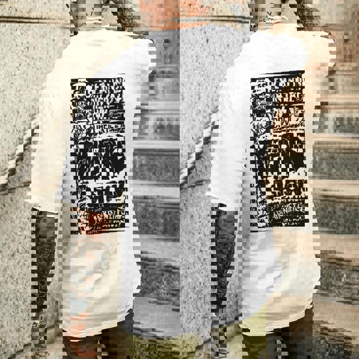 ホラー映画 モンスター ヴィンテージ ハロウィン フランケンシュタイン メンズTシャツ バックプリント 彼への贈り物