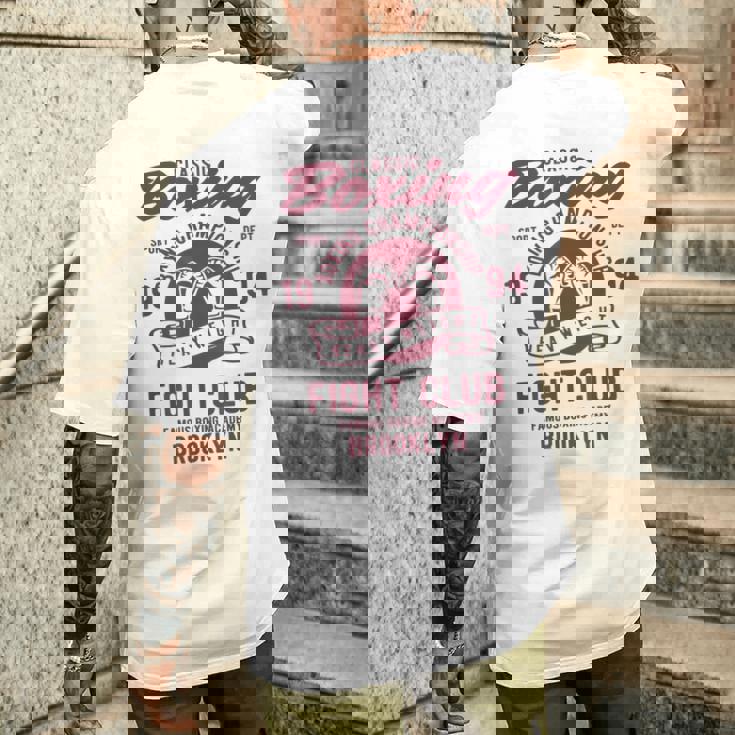 ボクシングクラシックヘビー級ファイトクラブ名門アカデミーボクシング メンズTシャツ バックプリント 彼への贈り物