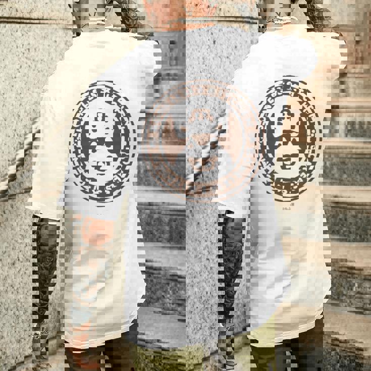 ボンレス犬とボンレス猫 ロゴ メンズTシャツ バックプリント 彼への贈り物