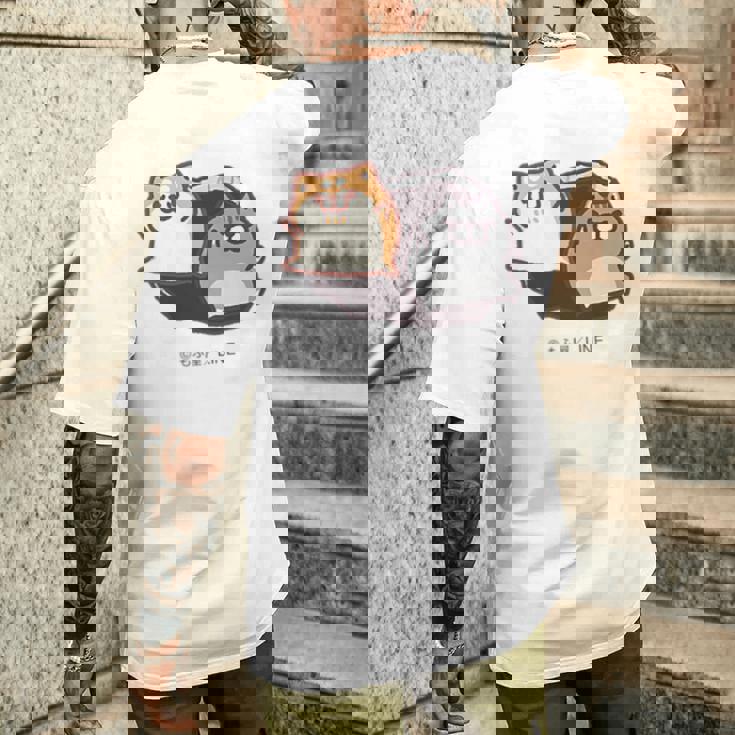 ボンレス犬とボンレス猫 参上 メンズTシャツ バックプリント 彼への贈り物