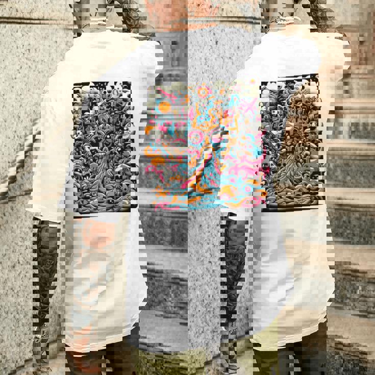 ポップシュールレアリズムローブロウアート 長袖tシャツ メンズTシャツ バックプリント 彼への贈り物