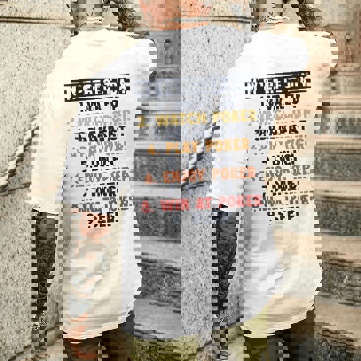 ポーカー パーフェクトデイ ポーカーハンド テキサスホールデムプレーヤー ポーカー メンズTシャツ バックプリント 彼への贈り物