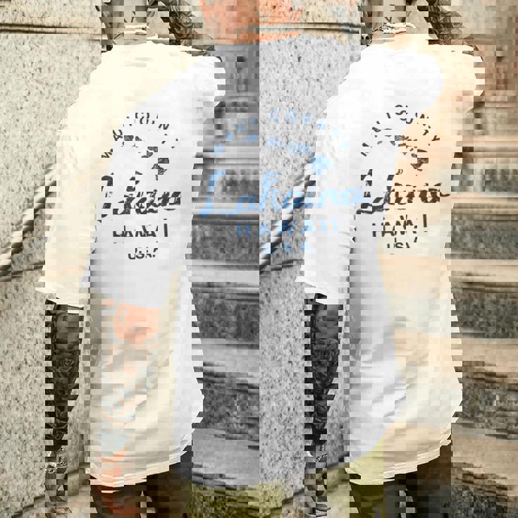 マウイ ラハイナ ハワイ ハワイ諸島 ビンテージ メンズTシャツ バックプリント 彼への贈り物