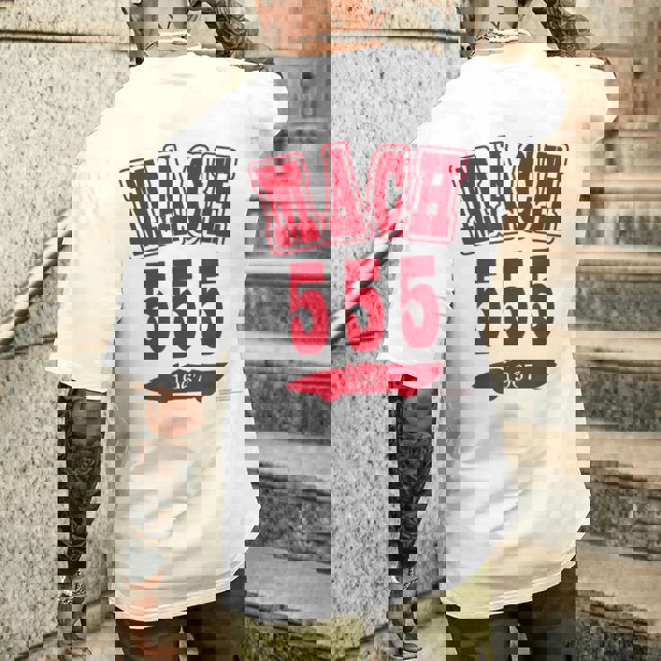 マッハgogogo カレッジデザイン メンズTシャツ バックプリント 彼への贈り物