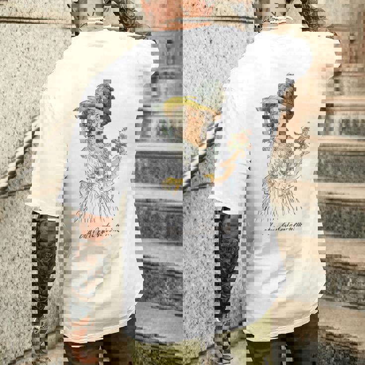 マリー・アントワネット、クイーン、フランス、ポートレート メンズTシャツ バックプリント 彼への贈り物