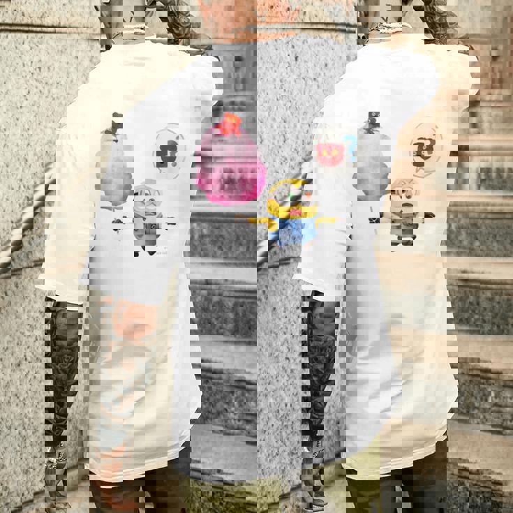 ミニオン Water Colorcotton Candy Bob メンズTシャツ バックプリント 彼への贈り物